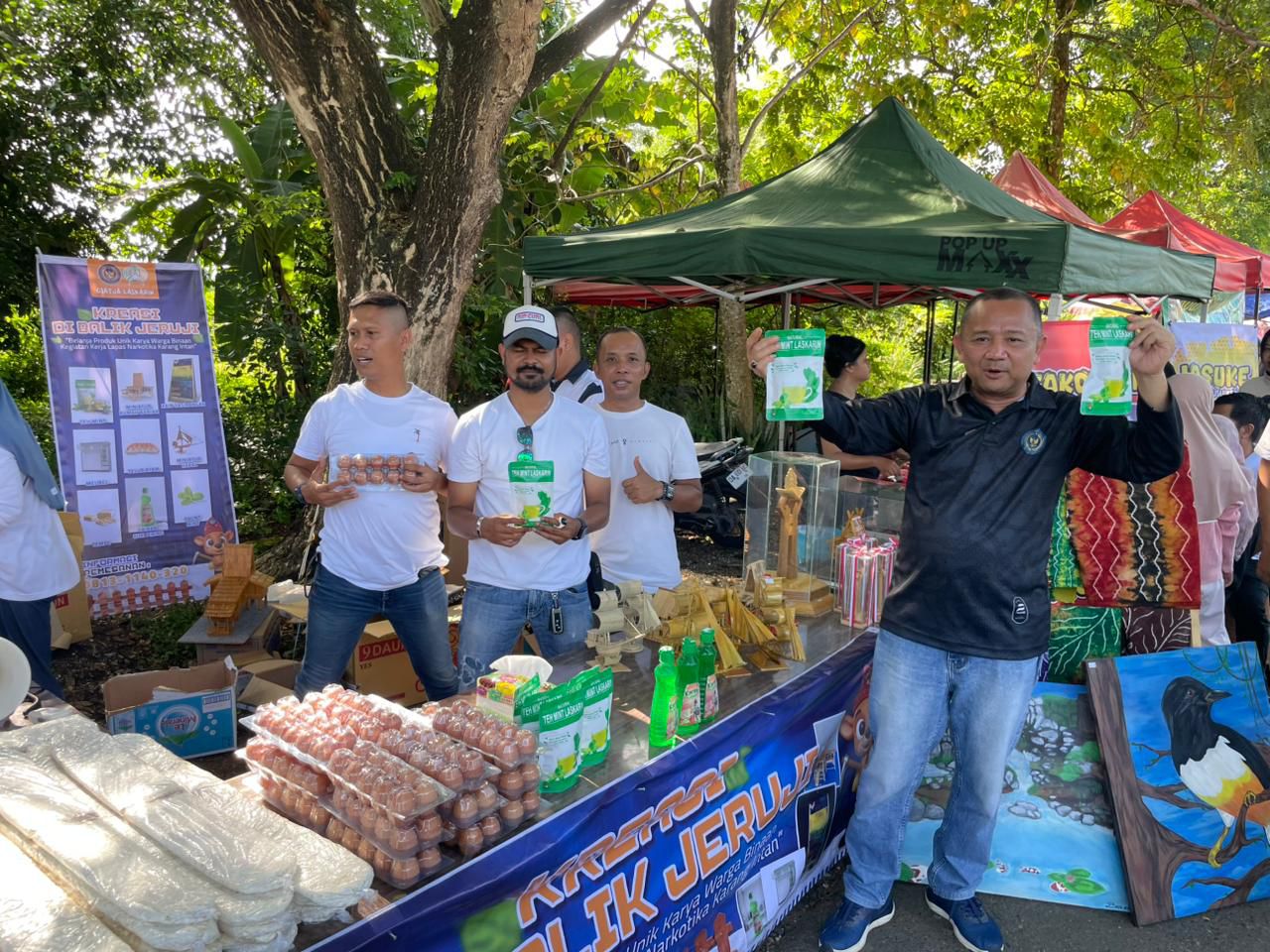 Kreasi dari Balik Jeruji: Lapas Narkotika Karang Intan Tampilkan Produk UMKM dan Ketahanan Pangan di CFD Banjarbaru